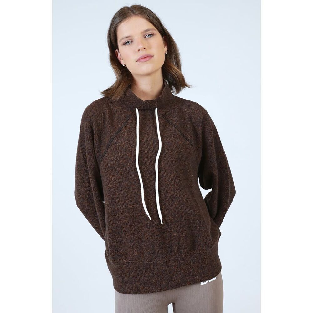 Varley Maceo Textured Sweatshirt Brown Size Small $179.00